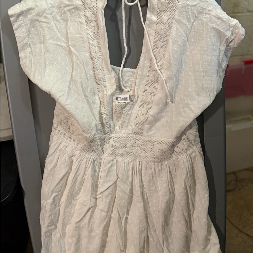 Shyanne Cream Eyelet Lace Dress - Picture 2 of 3